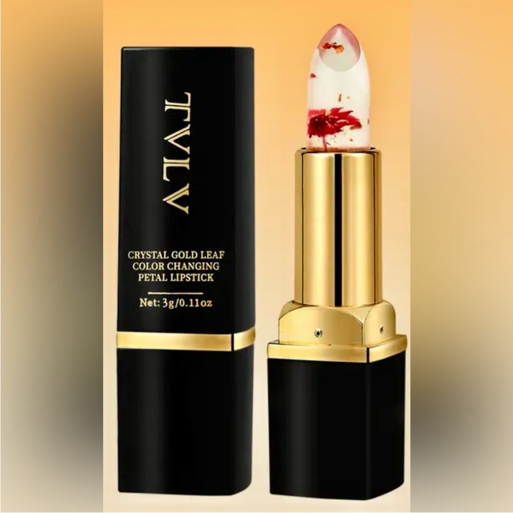 TVLV Crystal Golden Leaf Color Changing Petal Lipstick New in box